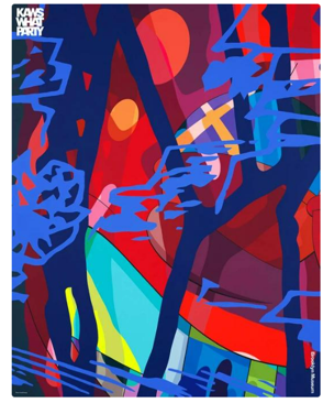 Kaws - SCORE YEARS WHAT PARTY Brooklyn Museum 2021 Exhibition Poster