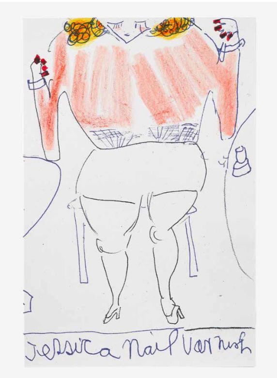 Rose Wylie - Girl Now meets Girl Then (21/22), 2019