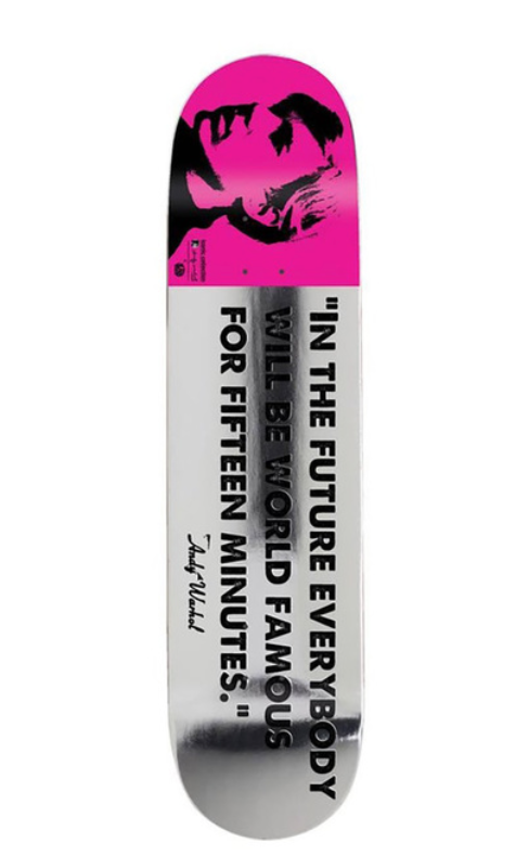 ANDY WARHOL - 15 Minutes of Fame Skate Deck, 2012