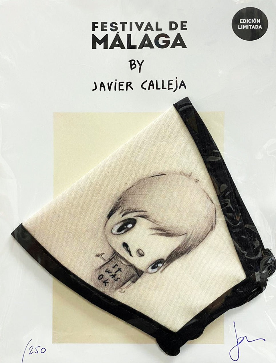 JAVIER CALLEJA - Reusable Adult Face Mask "It Was Ok", 2020 (250 Edition, Signed)