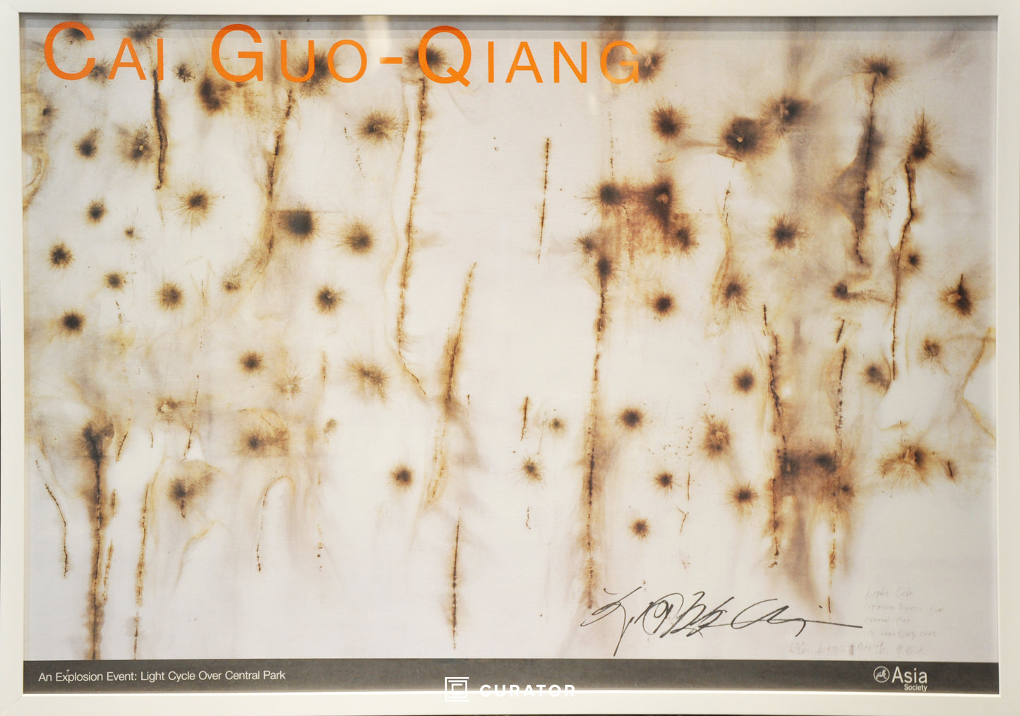 CAI GUO-QIANG - "An Explosion Event: Light Cycle over Central Park" Exhibition Poster ( Signed and Framed), 2005