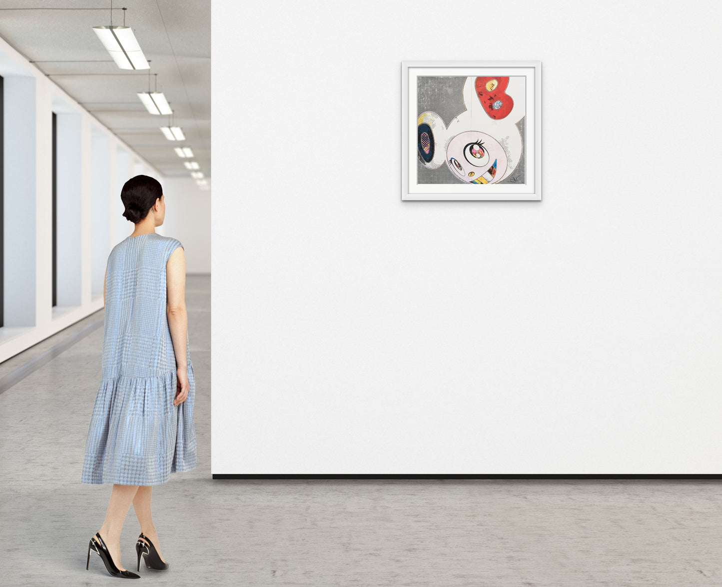 TAKASHI MURAKAMI - DOB in Pure White Robe (Navy and Vermilion) (300 Edition, Signed), 2013