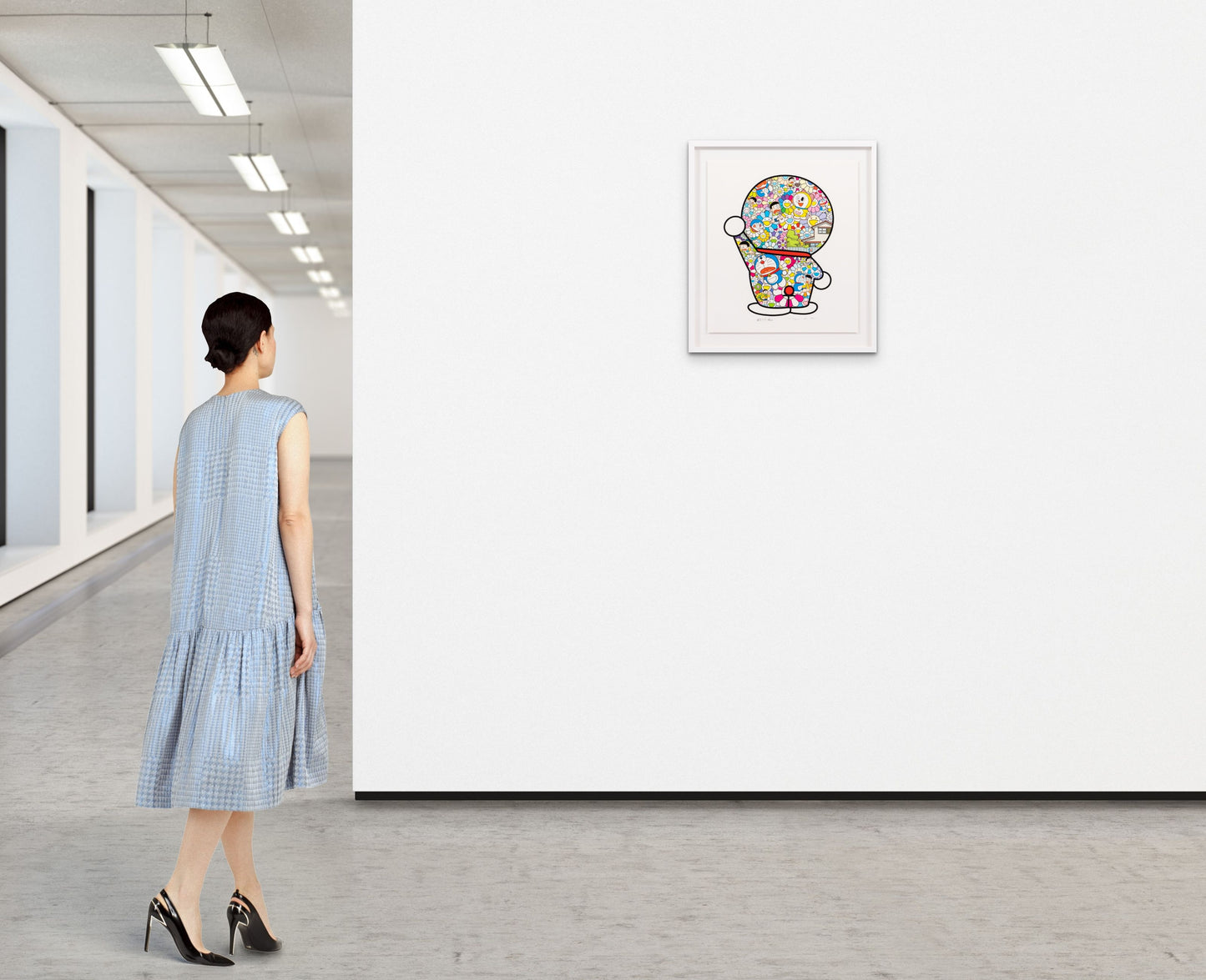TAKASHI MURAKAMI - Doraemon in the Field of Flowers (300 Edition, Signed and Framed), 2019