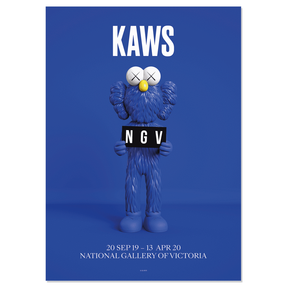 KAWS x NGV BFF Poster (Pink, Blue), 2019
