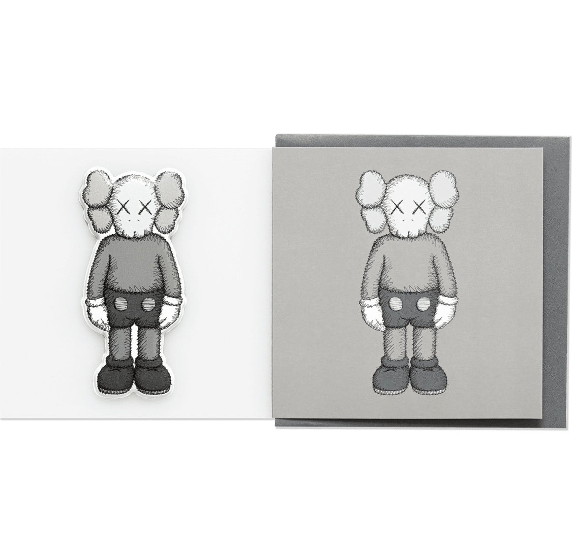 KAWS x NGV Companion Greeting Card with Puffy Sticker (Grey), 2019