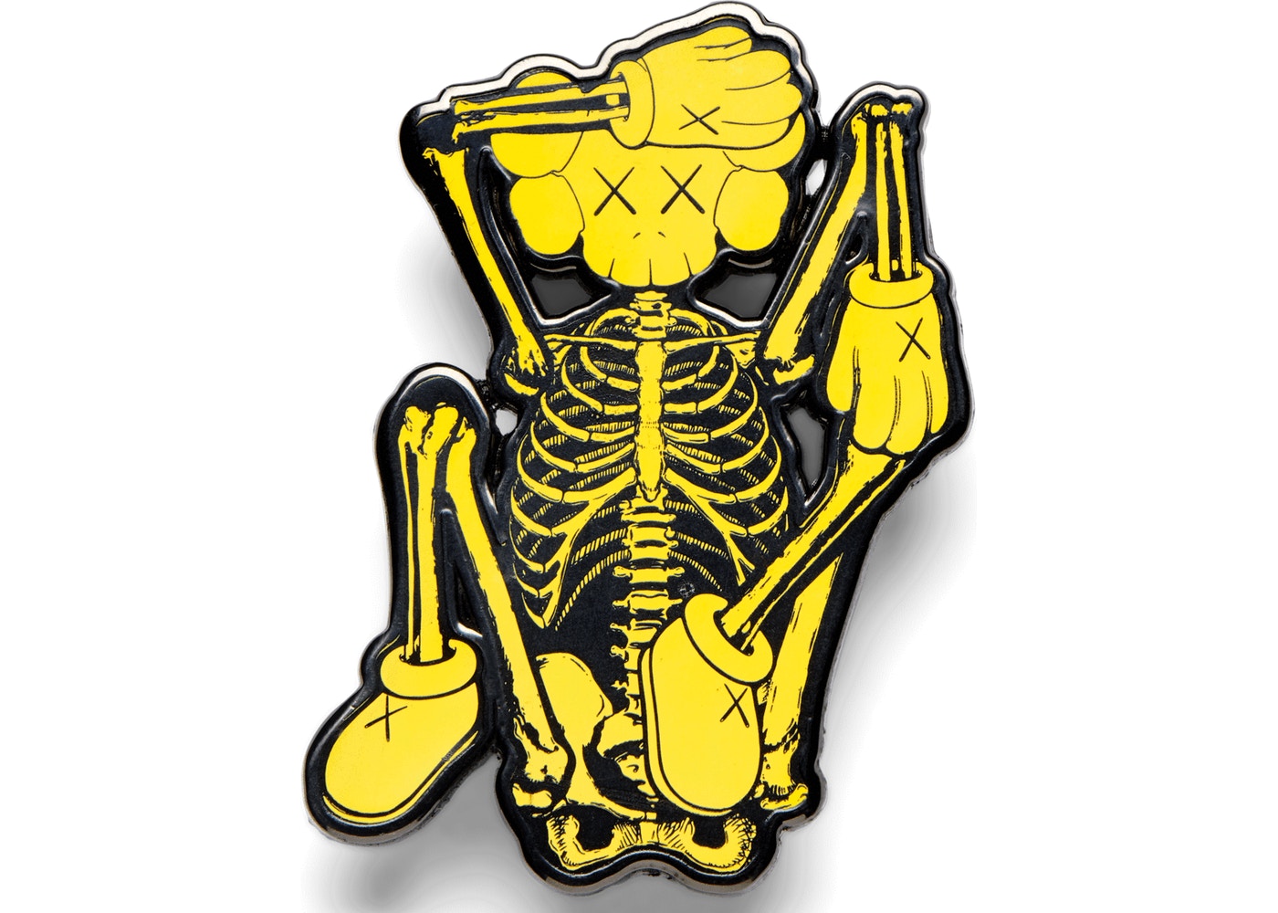 KAWS x NGV Skeleton Pin (Yellow), 2019