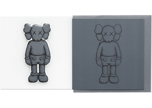 KAWS x NGV Companion Greeting Card with Puffy Sticker (Dark Grey), 2019