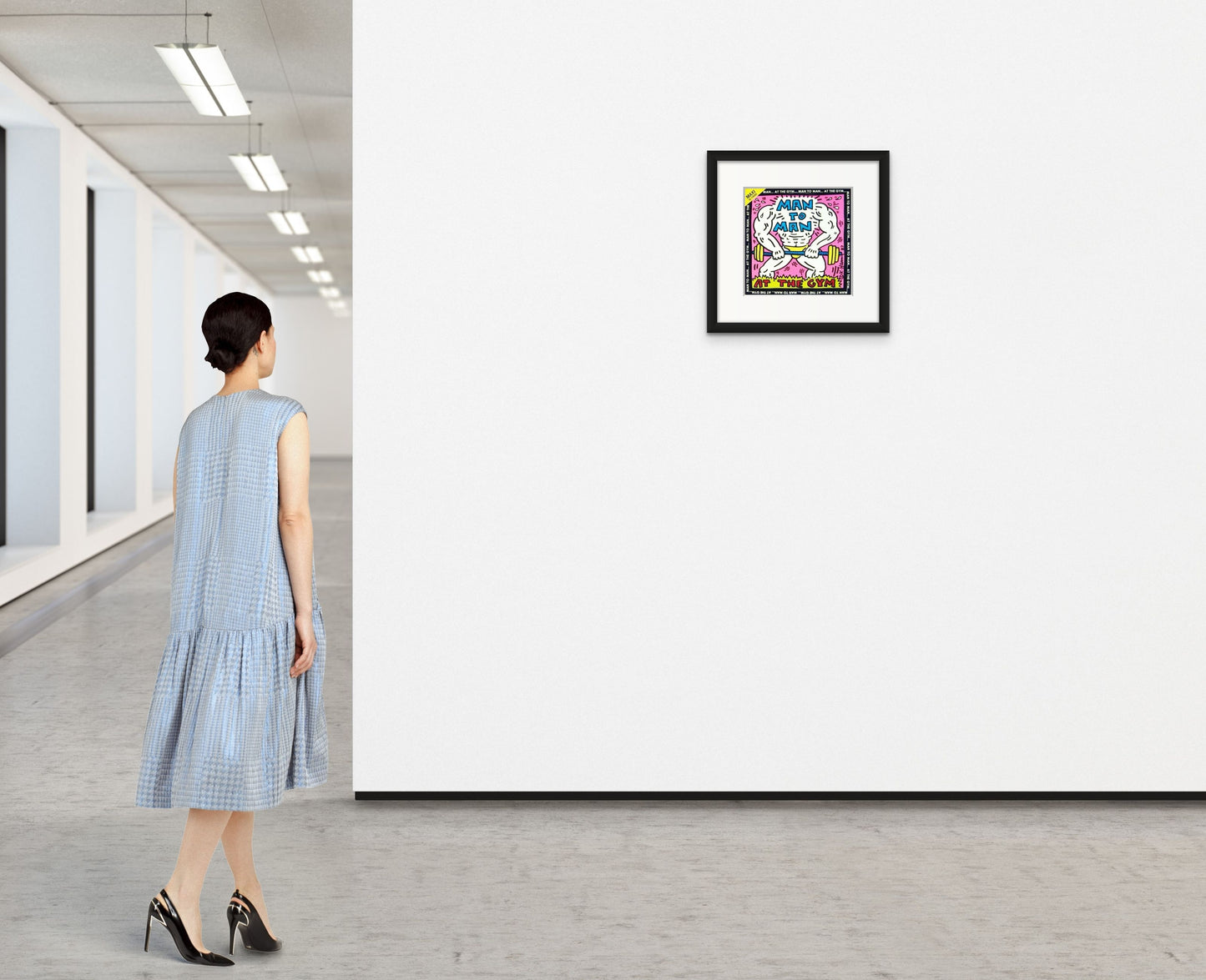 KEITH HARING - MAN TO MAN Vinyl Record (Framed), 1987