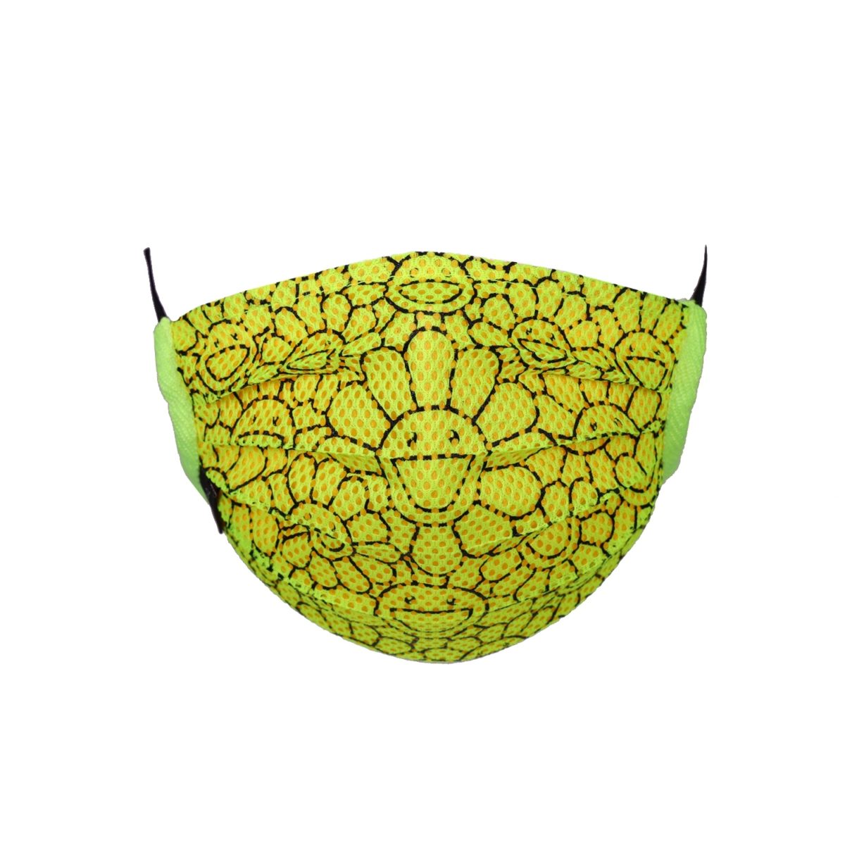 TAKASHI MURAKAMI - Mesh Flower Pattern Mask (Black, Grey, Red, Yellow)