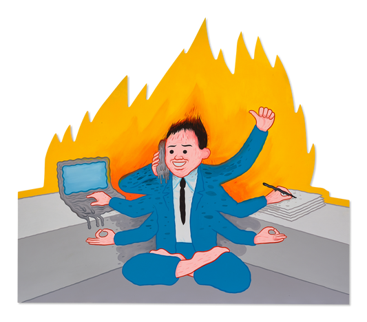 JOAN CORNELLA YOGAWERK (Signed and Framed), 2020