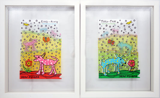 YAYOI KUSAMA - Ring-Ring Meets Toko-Ton (Framed)