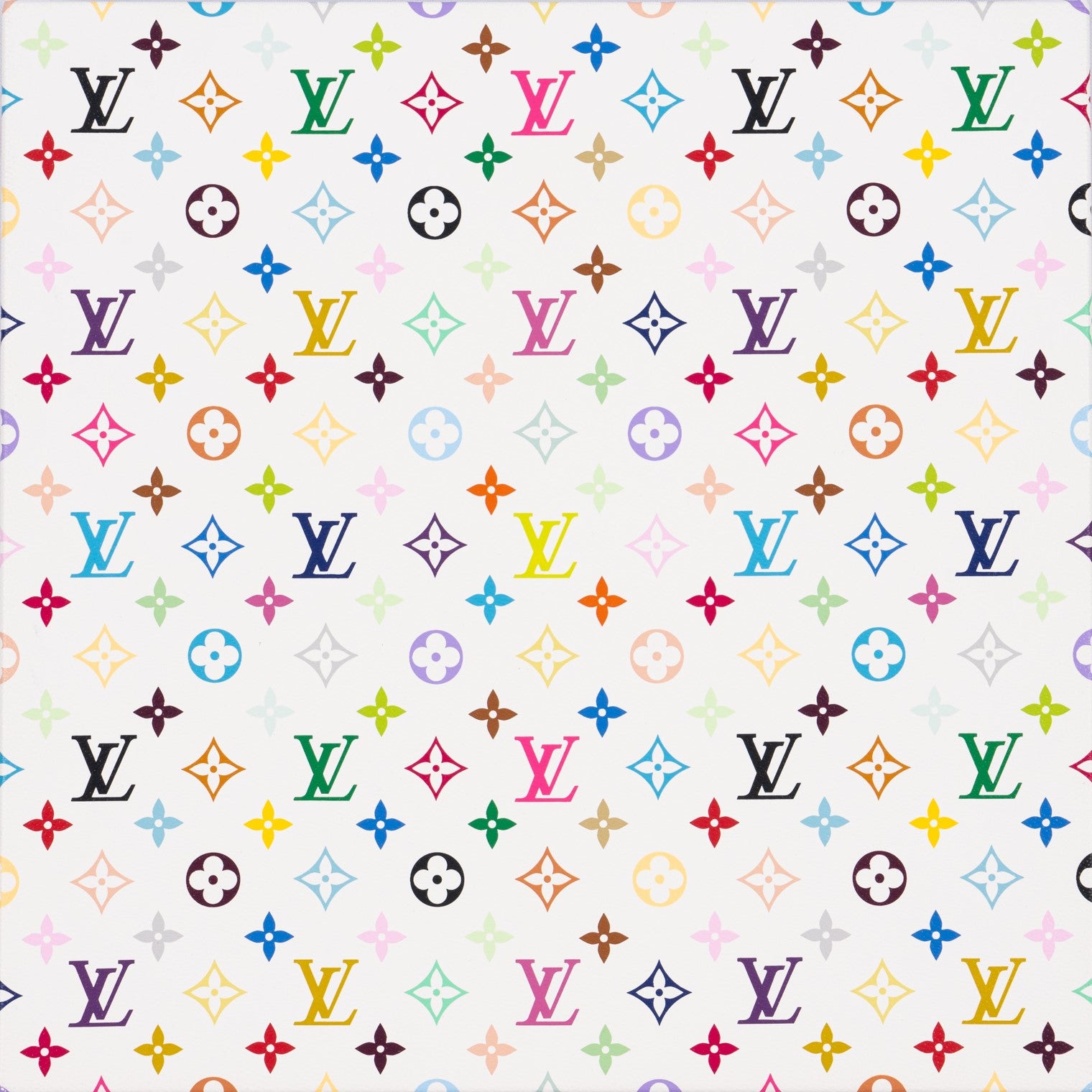 Takashi Murakami, Louis Vuitton Monogram Multicolore - White (2007)