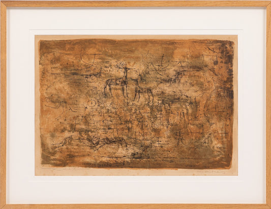 ZAO WOU-KI - The Deer (Signed and Framed), 1952