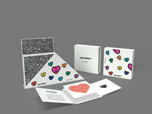 MR. DOODLE - Pop Heart Collector's Box (Complete Set of 9 prints), 2021 (100 Edition, Signed)
