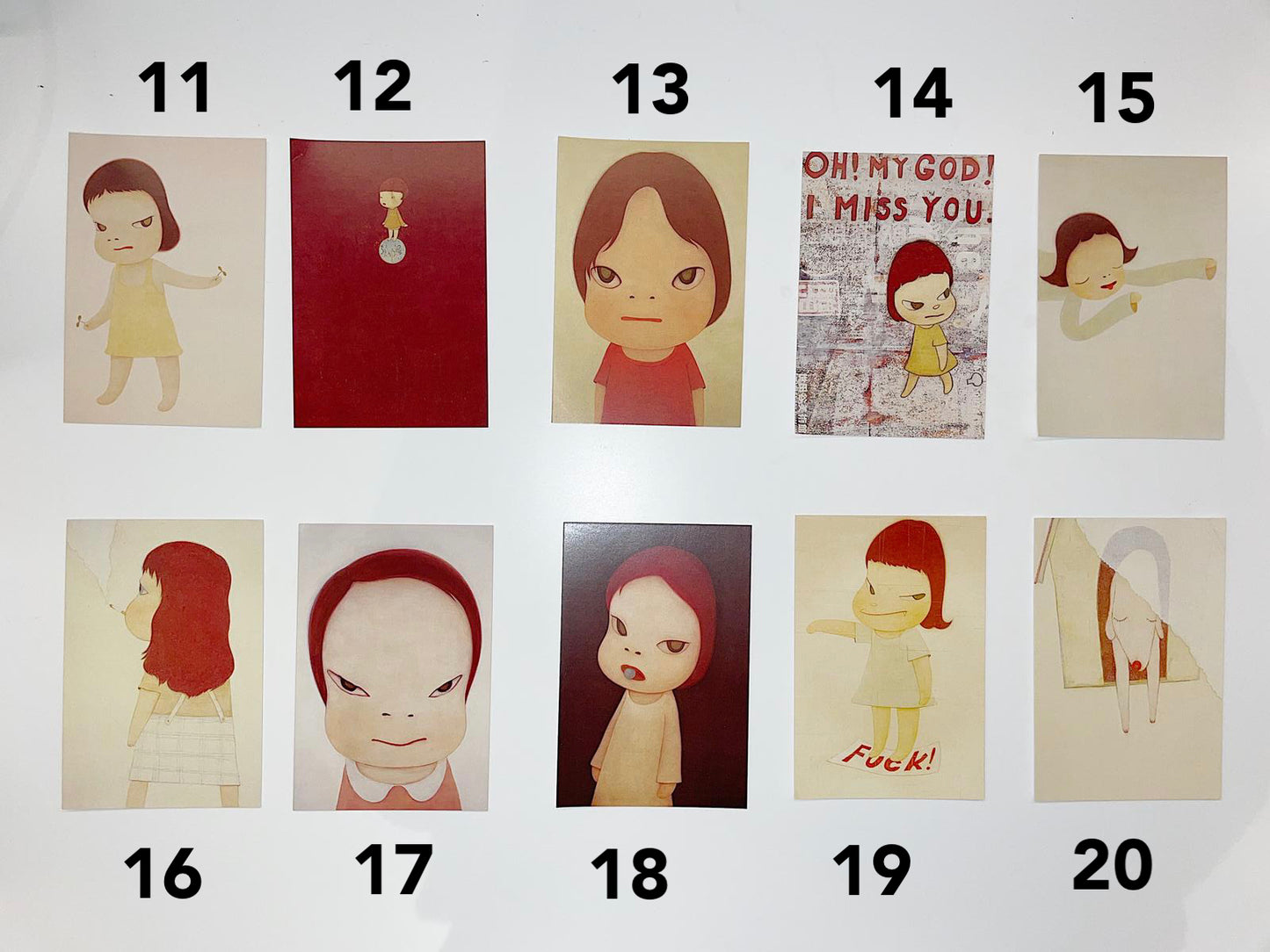 YOSHITOMO NARA - Oh! My God! I Miss You Postcard