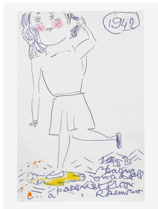 Rose Wylie - Girl Now meets Girl Then (6/22), 2019