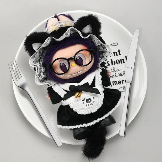 Labubu Kitty Maid Outfit