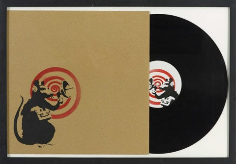 BANKSY - Dirty Funker - Future Radar Rat Vinyl Record (500 Edition, Brown Cover, Framed), 2008 (Copy)