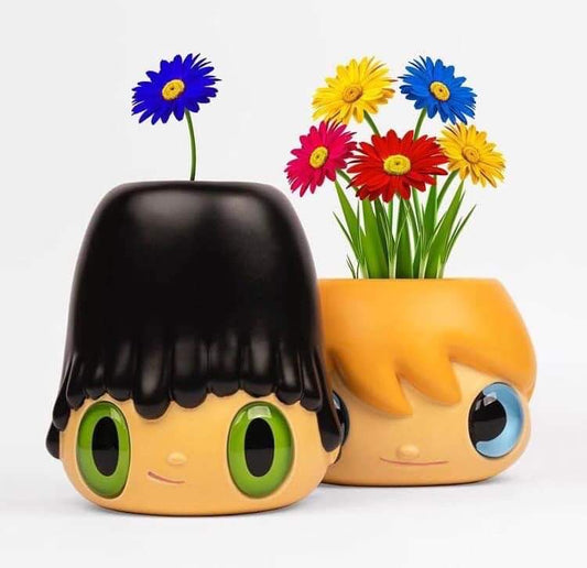 JAVIER CALLEJA - "Pop Top" Planter Pot and "Pot Pop Top" Flower Vase (Set of 2), 2020