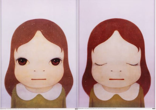 YOSHITOMO NARA - Cosmic Girl, Eyes Open and Close (Framed), 2008