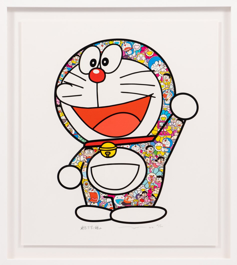 TAKASHI MURAKAMI - Doraemon Here We Go (300 Edition) (Signed and Framed), 2020