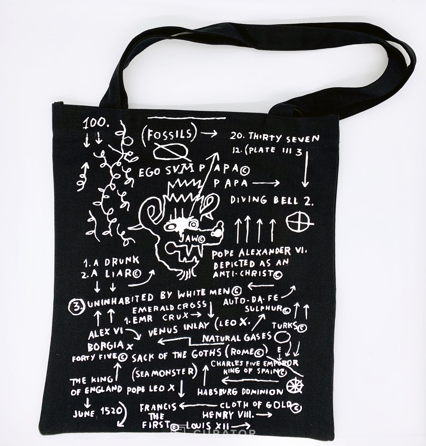 BASQUIAT - Flat Canvas Tote "Sea Monster, 1983", 2019