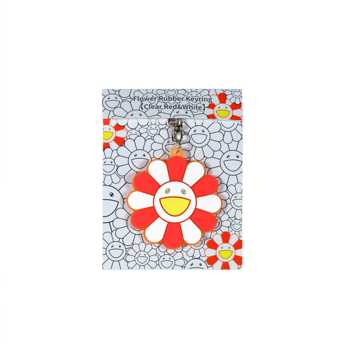 TAKASHI MURAKAMI - Flower Rubber Keyring (Clear Red and White)