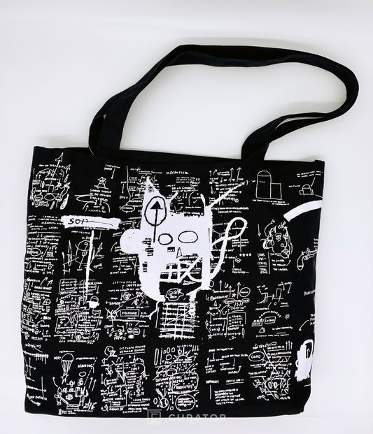 BASQUIAT - Gusseted Canvas Tote "Untitled (Return of the Central Figure)", 2019