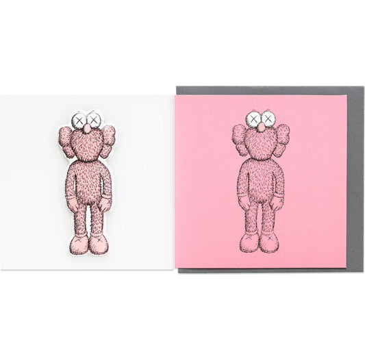 KAWS x NGV BFF Greeting Card with Puffy Sticker (Pink), 2019