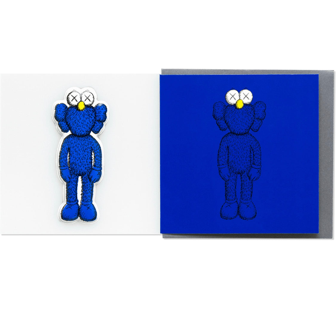 KAWS x NGV BFF Greeting Card with Puffy Sticker (Blue), 2019