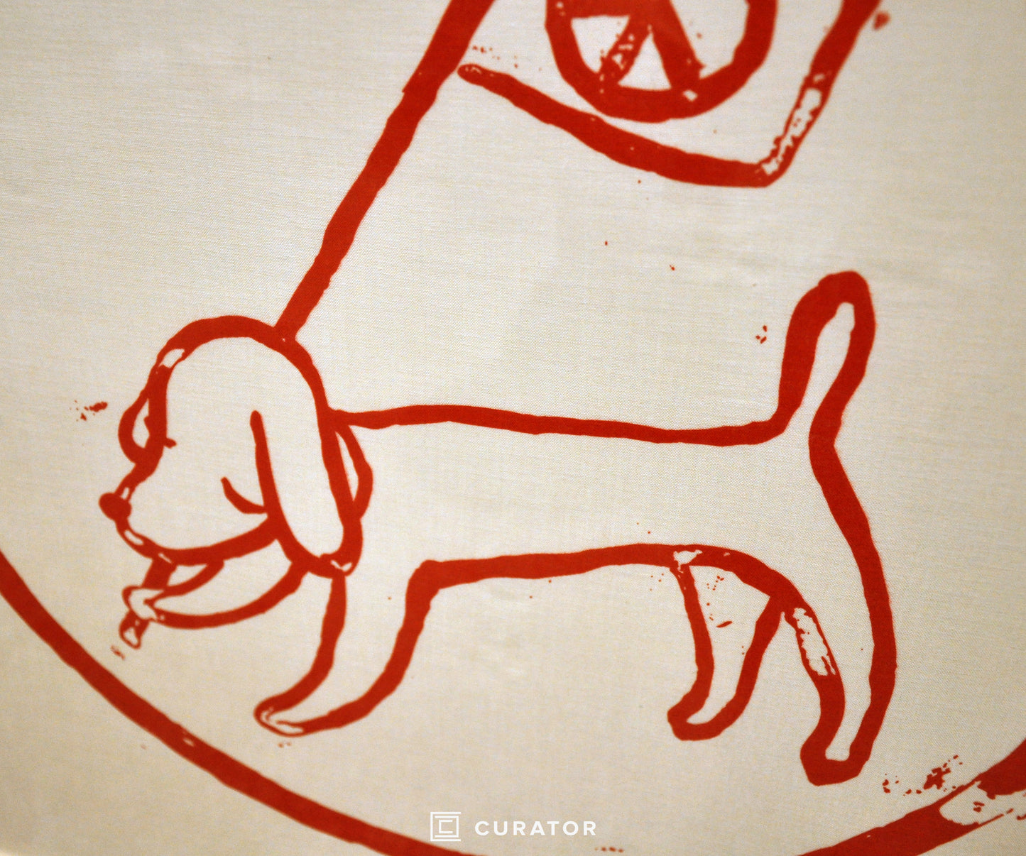 YOSHITOMO NARA - Peace Flag and Puppy (Framed), 2001