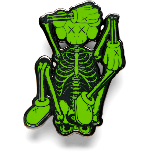 KAWS x NGV Skeleton Pin (Green), 2019