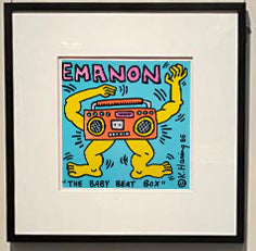 KEITH HARING - EMANON - THHE BABY BEATBOX (BOOMBOX) (Framed), 1986