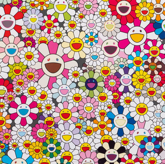 TAKASHI MURAKAMI - Flowers Blooming in This World and the Land of Nirvana No.2 (Signed and Framed), 2013