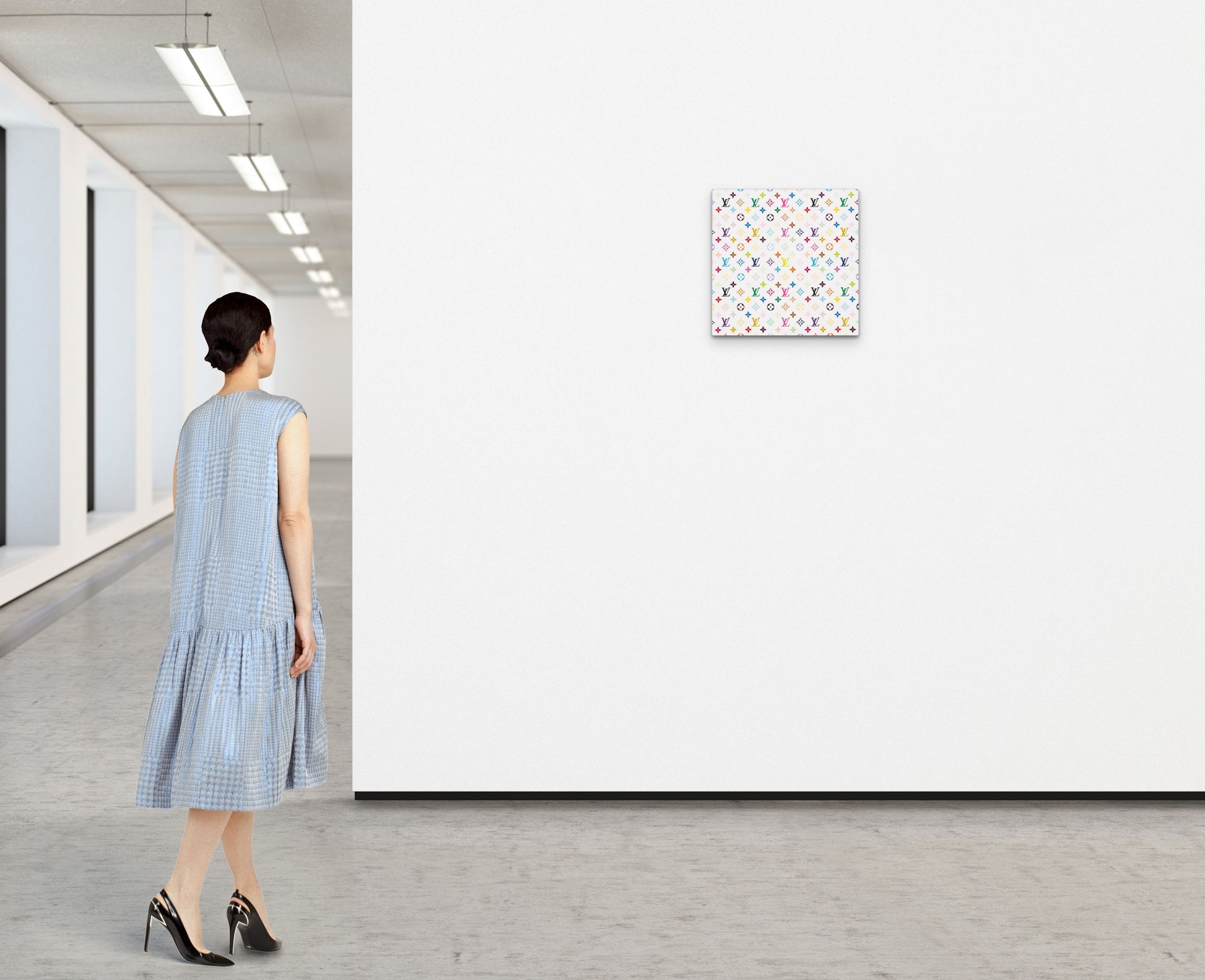 Louis Vuitton x Takashi Murakami White Multicolore 20mm Monogram